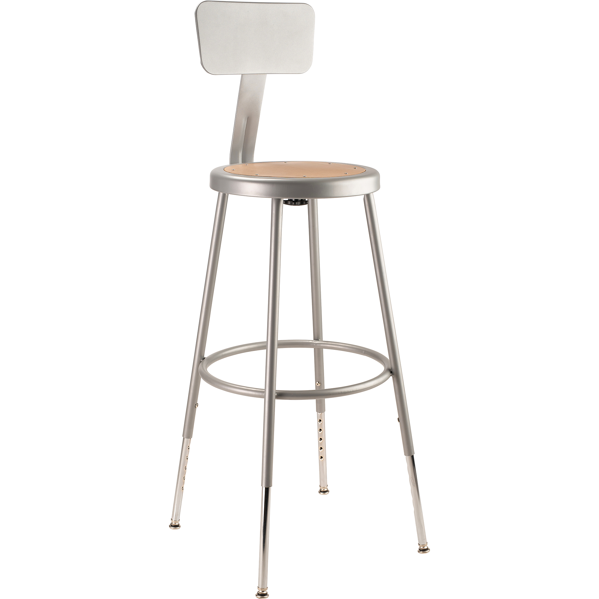 National Public Seating, 24.5 -32.5in. Height Adjustable Stool Backrest, Primary Color Gray, Included (qty.) 1, Seating Type Office Stool, Model# 6224HB